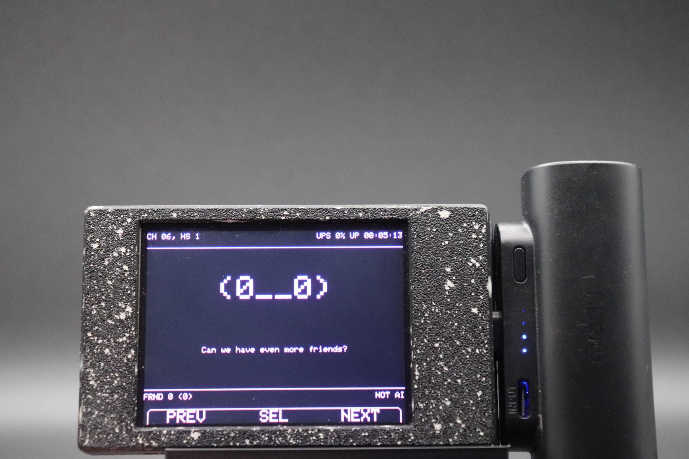Black CYD device running Bruce-style interface