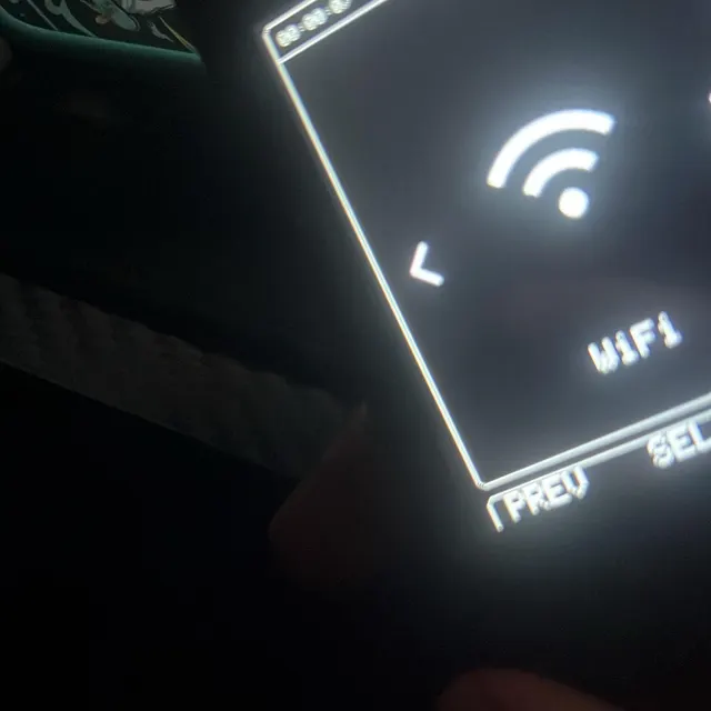 Marcus review photo showing the CYD Wi-Fi screen